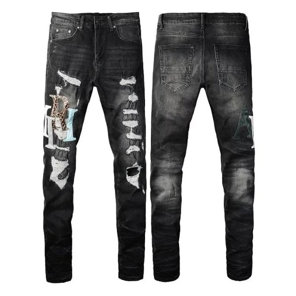 Leopard-Print Letters Purple Jeans（37 styles）