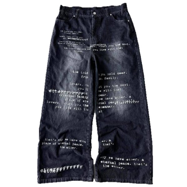 Printed letter jeans（2 styles）