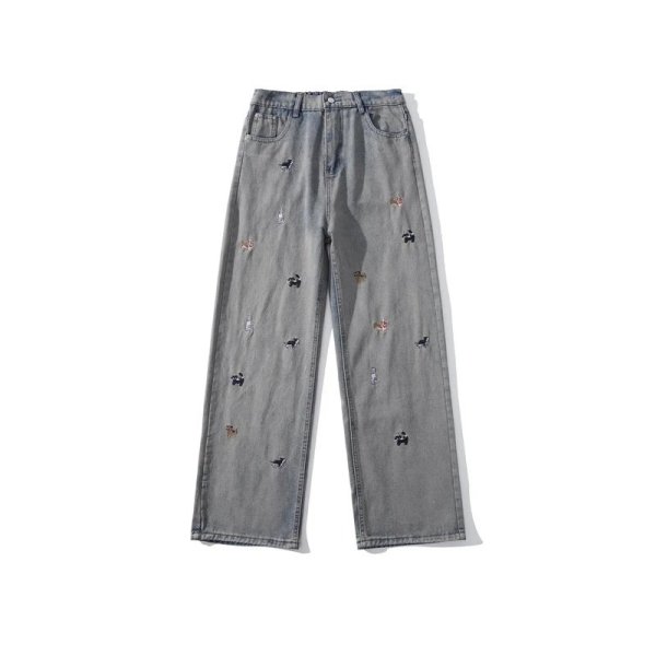 Jeans with puppy embroidery（2 styles）