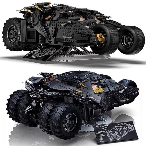 LEGO-compatible Dark Knight Batmobile building block model toy