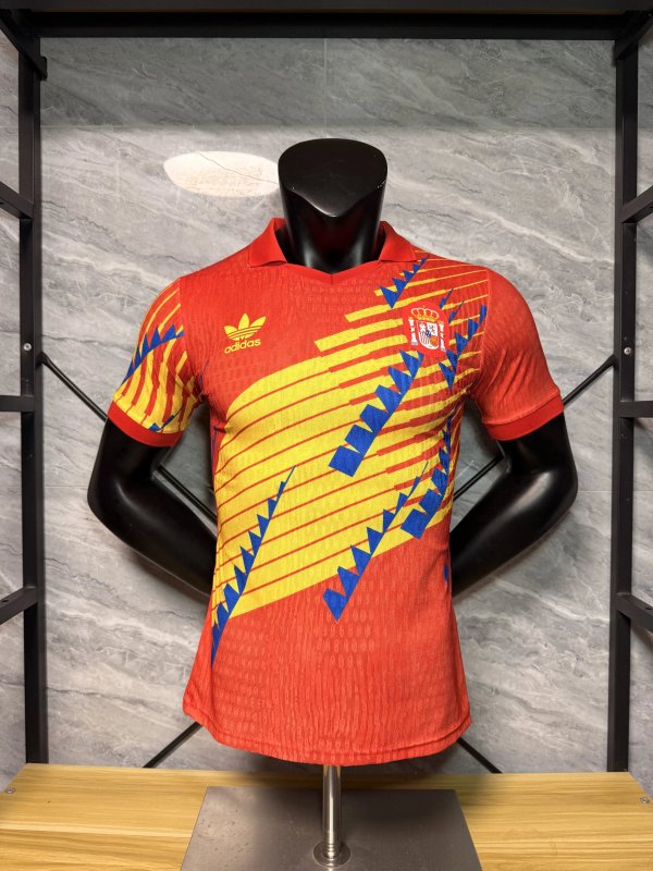 26-27 Spain 1994 Vintage Red Player Version Jersey