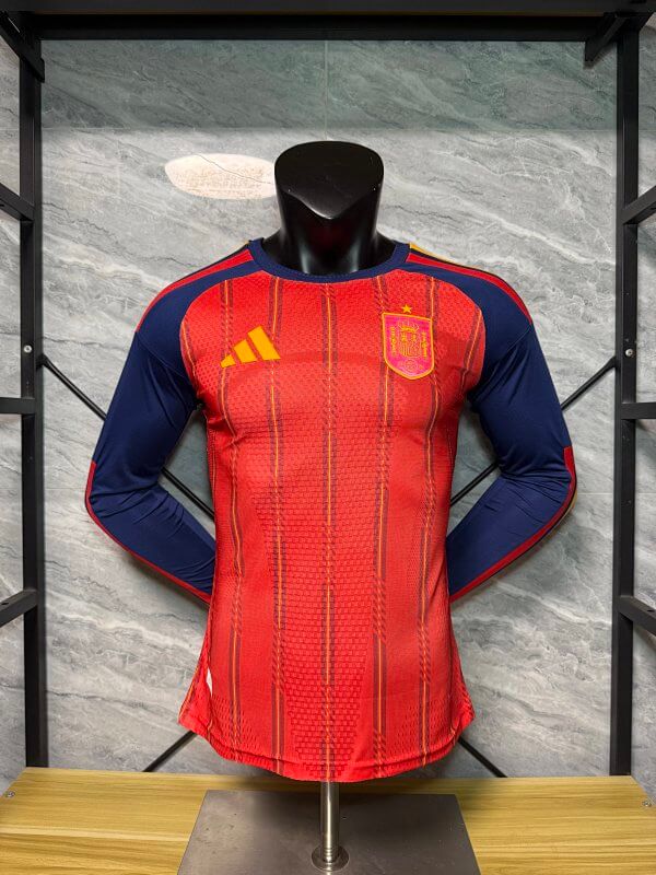 26-27 Spain Home Long Sleeve Player Version Jersey